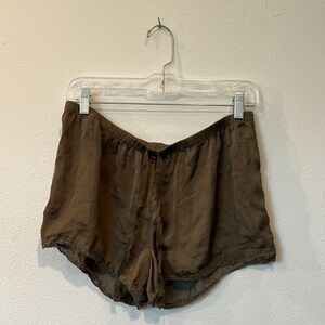 Aerie Olive Green Lounge Pajama Shorts Size Medium